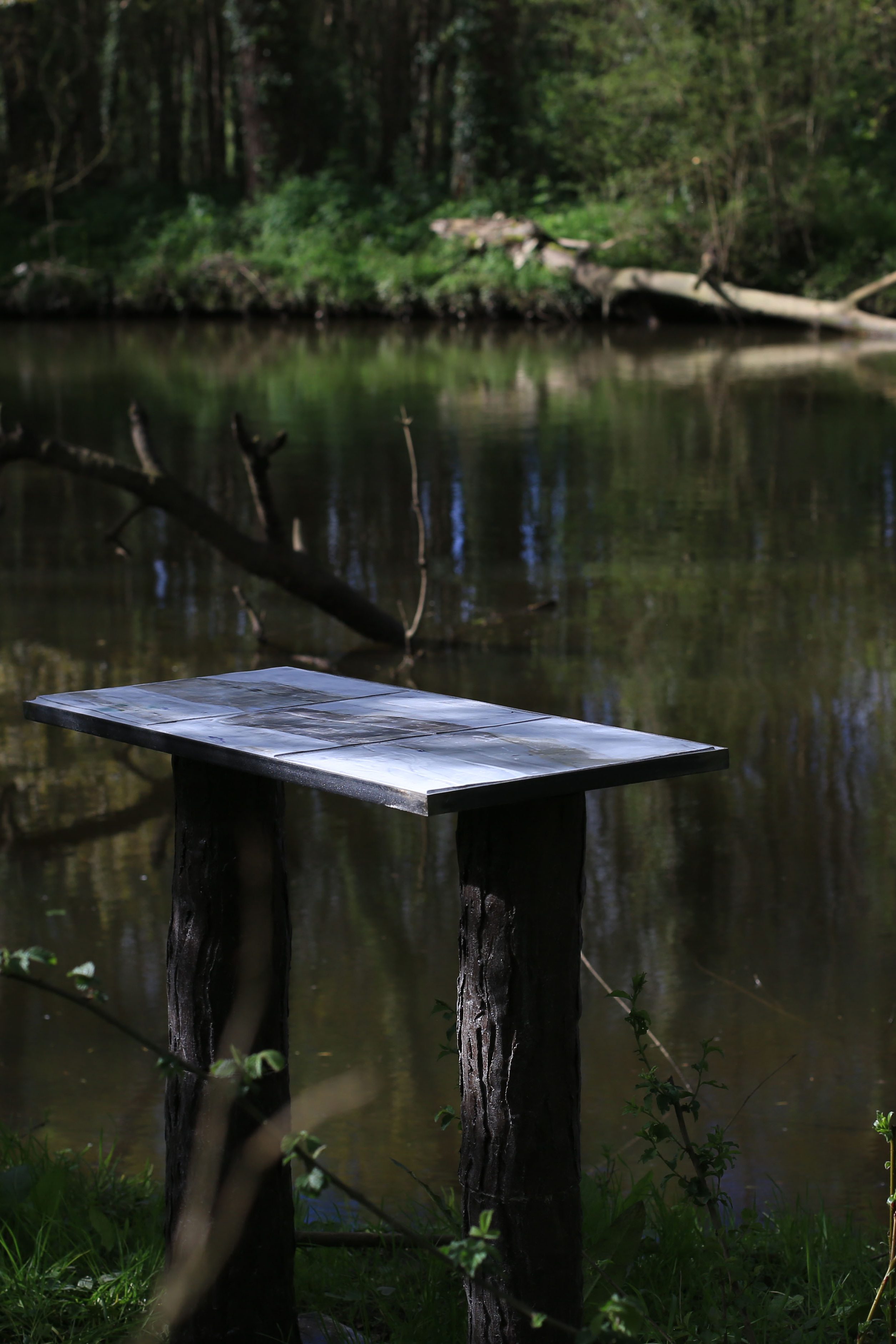 céramique double panneau d'orientation perrine gicquel installation artistique layon